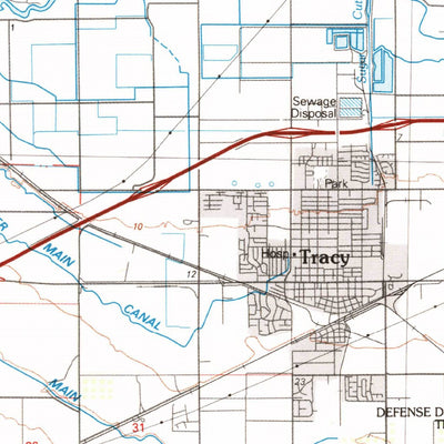 United States Geological Survey Stockton, CA (1989, 100000-Scale) digital map