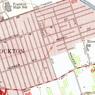 United States Geological Survey Stockton East, CA (1952, 24000-Scale) digital map