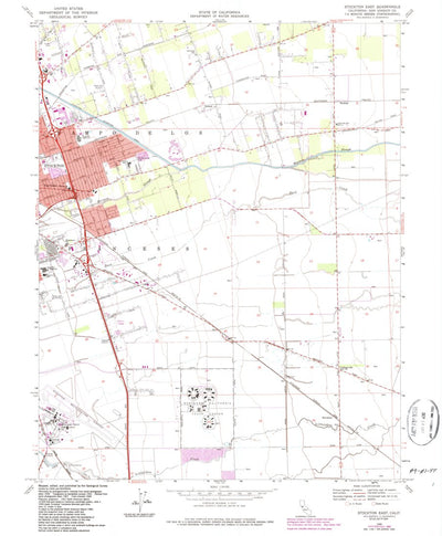 United States Geological Survey Stockton East, CA (1968, 24000-Scale) digital map