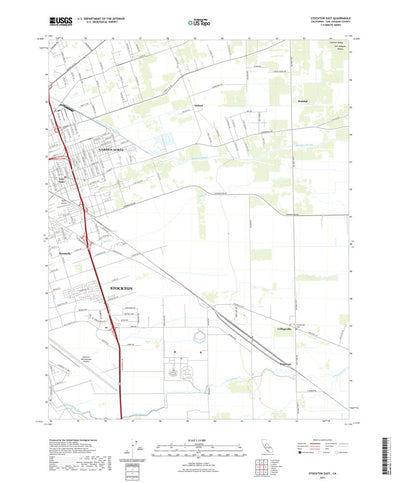 United States Geological Survey Stockton East, CA (2021, 24000-Scale) digital map