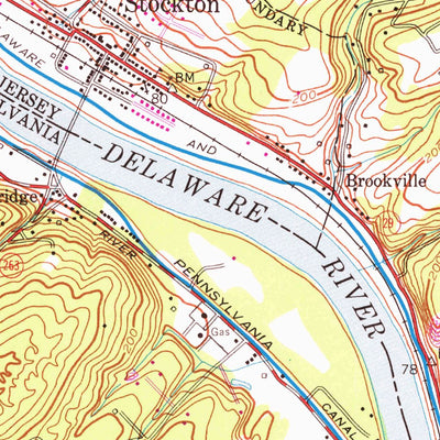 United States Geological Survey Stockton, NJ-PA (1954, 24000-Scale) digital map