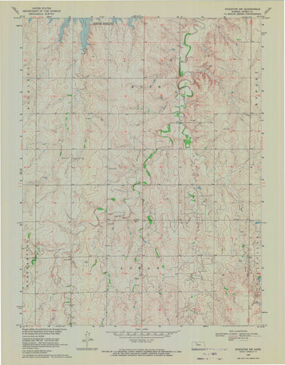 United States Geological Survey Stockton SW, KS (1969, 24000-Scale) digital map