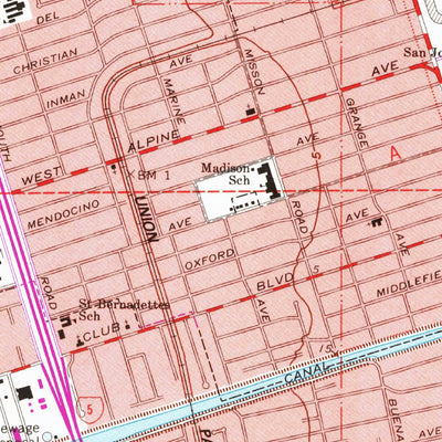 United States Geological Survey Stockton West, CA (1968, 24000-Scale) digital map
