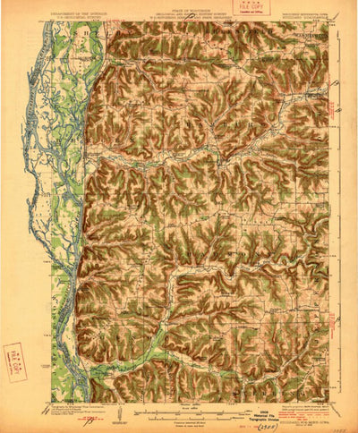 United States Geological Survey Stoddard, WI-MN-IA (1926, 62500-Scale) digital map