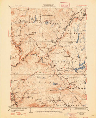 United States Geological Survey Stoddartsville, PA (1924, 62500-Scale) digital map