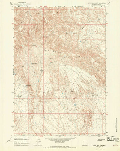 United States Geological Survey Stone Barn Camp, WY (1966, 24000-Scale) digital map