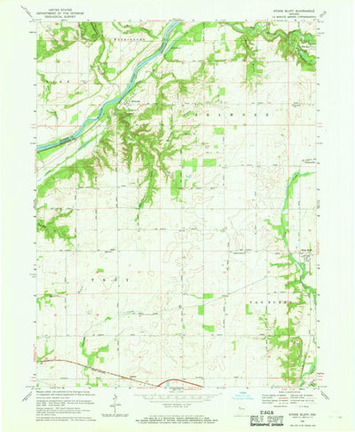 United States Geological Survey Stone Bluff, IN (1967, 24000-Scale) digital map