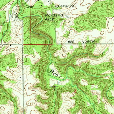 United States Geological Survey Stone Bluff, IN (1967, 24000-Scale) digital map