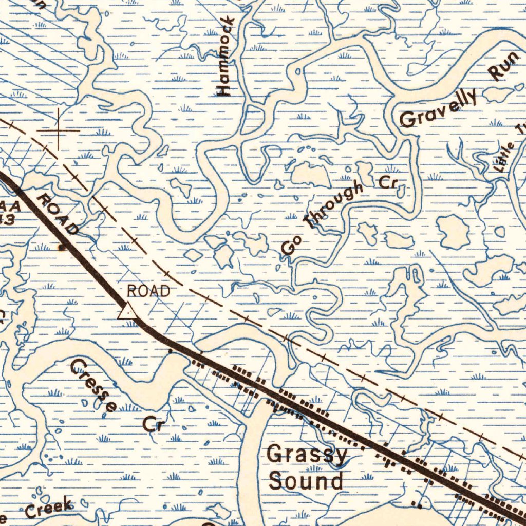 Stone Harbor, NJ (1944, 24000-Scale) Map by United States Geological