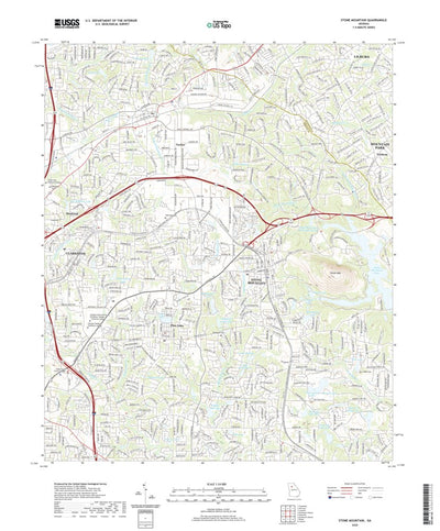United States Geological Survey Stone Mountain, GA (2020, 24000-Scale) digital map