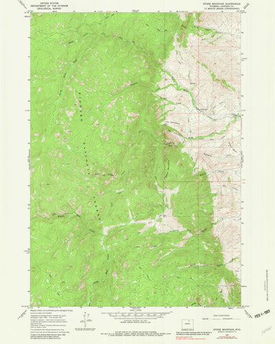 United States Geological Survey Stone Mountain, WY (1967, 24000-Scale) digital map