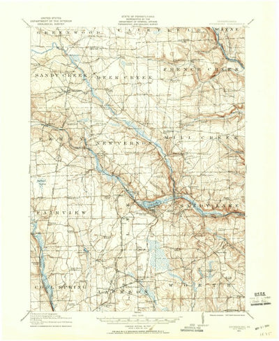 United States Geological Survey Stoneboro, PA (1911, 62500-Scale) digital map