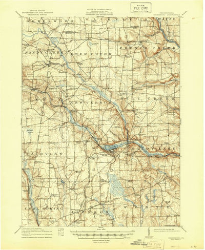 United States Geological Survey Stoneboro, PA (1913, 62500-Scale) digital map