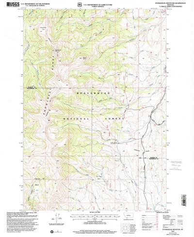United States Geological Survey Stonehouse Mountain, MT (1997, 24000-Scale) digital map