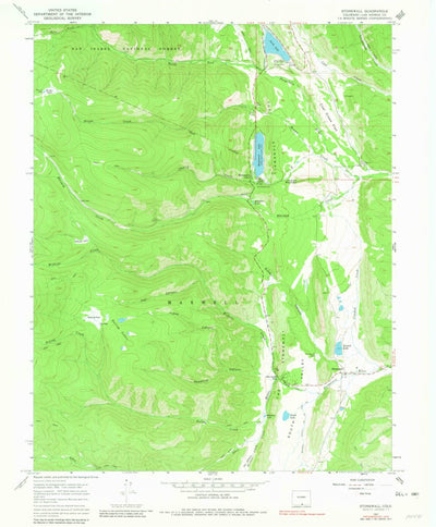 United States Geological Survey Stonewall, CO (1967, 24000-Scale) digital map