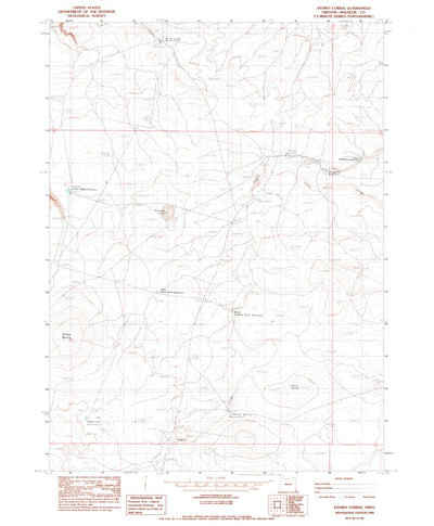 United States Geological Survey Stoney Corral, OR (1982, 24000-Scale) digital map