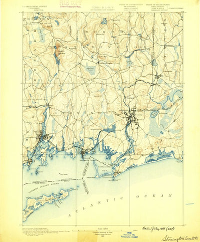United States Geological Survey Stonington, CT-RI-NY (1889, 62500-Scale) digital map