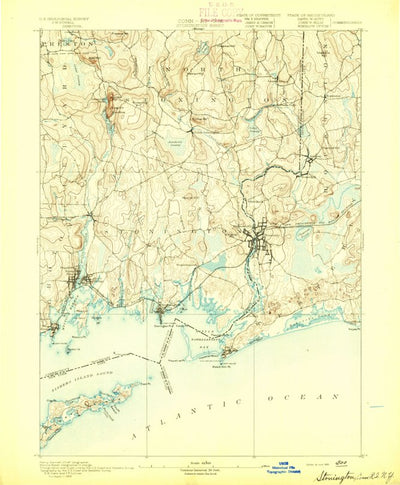 United States Geological Survey Stonington, CT-RI-NY (1893, 62500-Scale) digital map