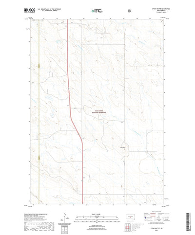 United States Geological Survey Stony Butte, SD (2021, 24000-Scale) digital map