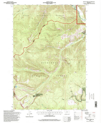 United States Geological Survey Stony Creek, MT (1996, 24000-Scale) digital map