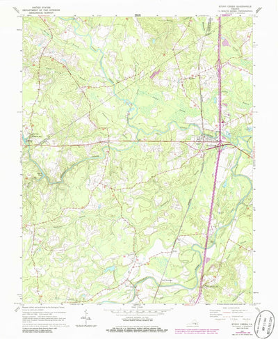 United States Geological Survey Stony Creek, VA (1967, 24000-Scale) digital map
