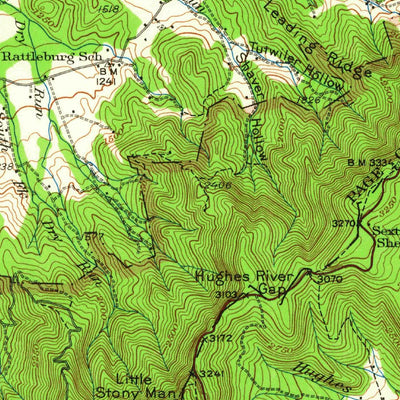 United States Geological Survey Stony Man, VA (1929, 62500-Scale) digital map