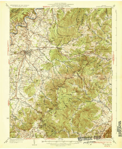 United States Geological Survey Stony Man, VA (1933, 62500-Scale) digital map