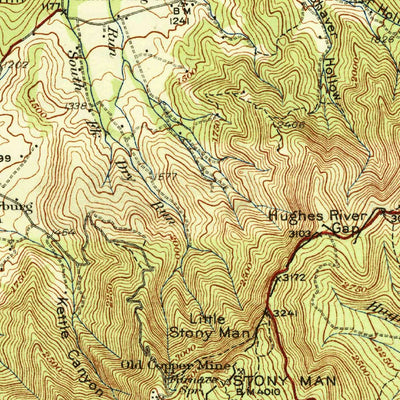 United States Geological Survey Stony Man, VA (1933, 62500-Scale) digital map