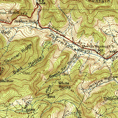 United States Geological Survey Stony Man, VA (1933, 62500-Scale) digital map