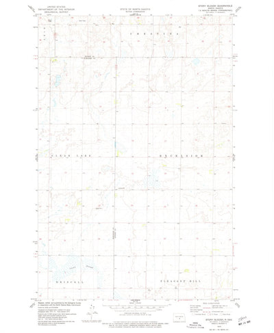 United States Geological Survey Stony Slough, ND (1975, 24000-Scale) digital map
