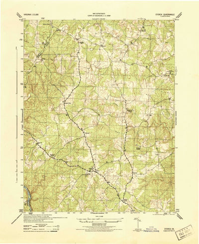 United States Geological Survey Storck, VA (1944, 31680-Scale) digital map