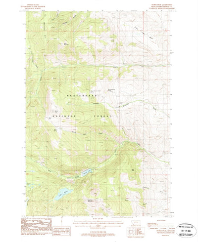 United States Geological Survey Storm Peak, MT (1988, 24000-Scale) digital map