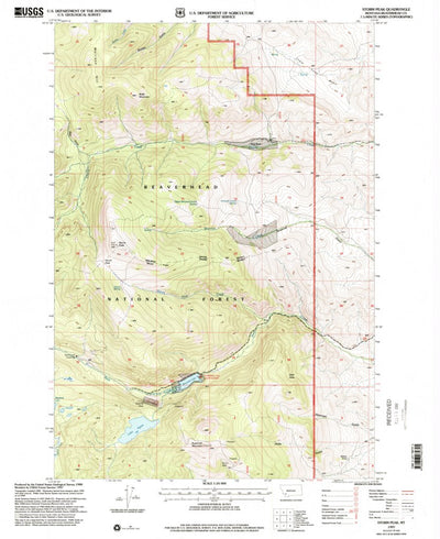 United States Geological Survey Storm Peak, MT (1997, 24000-Scale) digital map