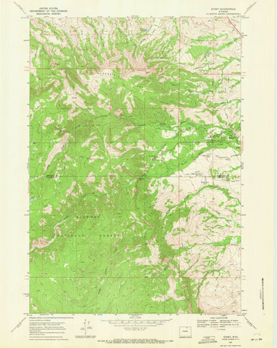 United States Geological Survey Story, WY (1967, 24000-Scale) digital map