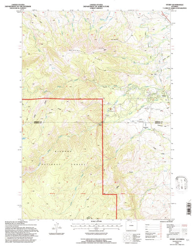 United States Geological Survey Story, WY (1993, 24000-Scale) digital map