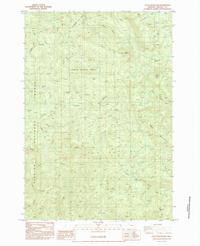 United States Geological Survey Stott Mountain, OR (1984, 24000-Scale) digital map