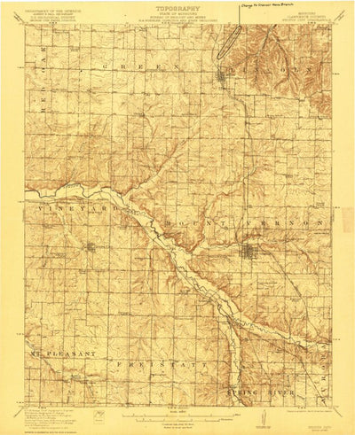 United States Geological Survey Stotts City, MO (1921, 62500-Scale) digital map
