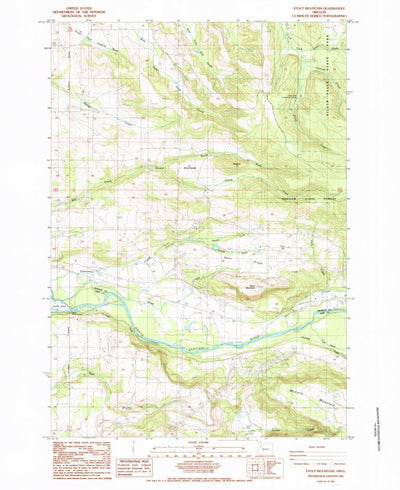 United States Geological Survey Stout Mountain, OR (1985, 24000-Scale) digital map