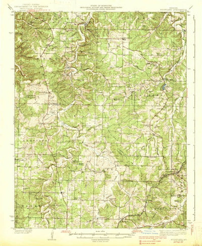 United States Geological Survey Stoutland, MO (1938, 62500-Scale) digital map