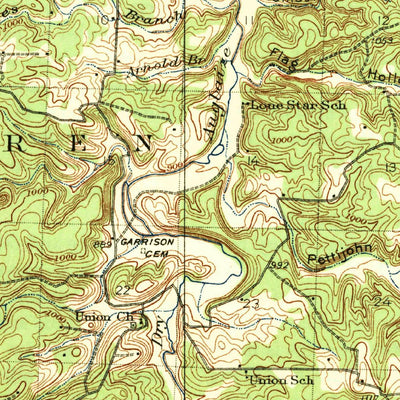 United States Geological Survey Stoutland, MO (1938, 62500-Scale) digital map