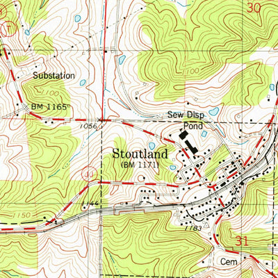 United States Geological Survey Stoutland, MO (1978, 24000-Scale) digital map