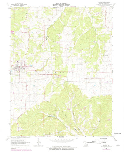 United States Geological Survey Stover, MO (1961, 24000-Scale) digital map