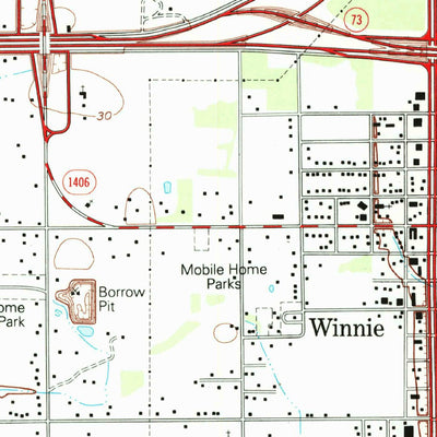 United States Geological Survey Stowell, TX (1993, 24000-Scale) digital map