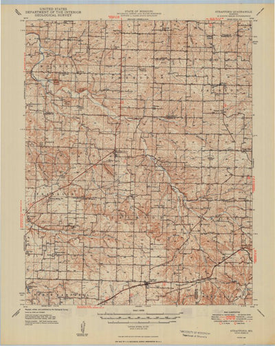 United States Geological Survey Strafford, MO (1948, 62500-Scale) digital map