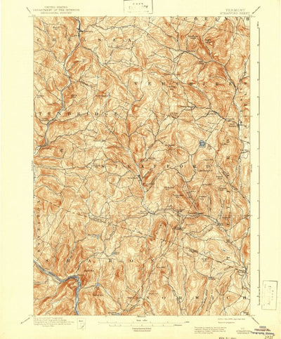 United States Geological Survey Strafford, VT (1896, 62500-Scale) digital map