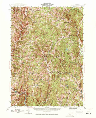 United States Geological Survey Strafford, VT (1944, 62500-Scale) digital map