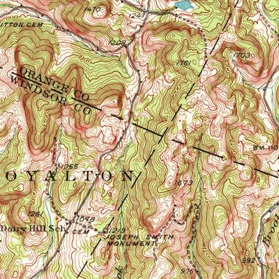 United States Geological Survey Strafford, VT (1944, 62500-Scale) digital map
