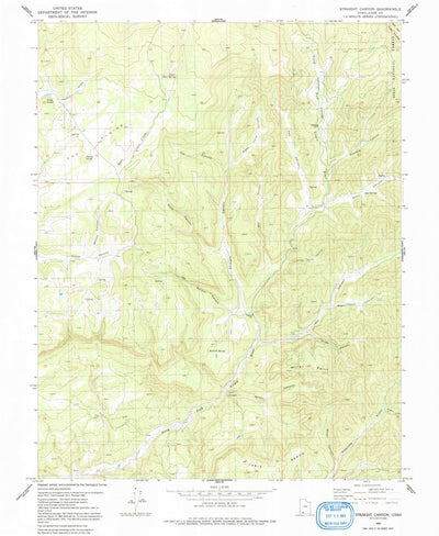 United States Geological Survey Straight Canyon, UT (1980, 24000-Scale) digital map