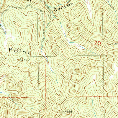 United States Geological Survey Straight Canyon, UT (1980, 24000-Scale) digital map