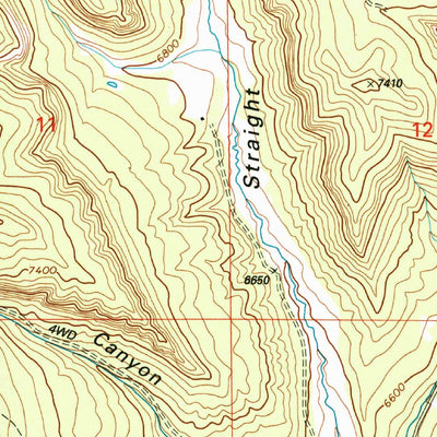 United States Geological Survey Straight Canyon, UT (2002, 24000-Scale) digital map